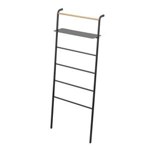Černý věšák s poličkou YAMAZAKI Tower Ladder