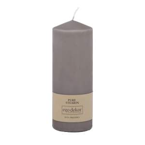 Šedá svíčka Eco candles by Ego dekor Top, doba hoření 50 h
