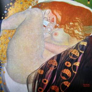 Obraz – reprodukce 70×70 cm Danae, Gustav Klimt – Fedkolor