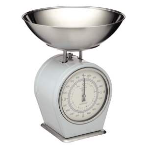 Šedá kuchyňská váha Kitchen Craft Living Nostalgia, 4 kg