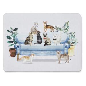 Korkové prostírání 4 ks 21.5×29 cm Curious Cats – Cooksmart ®
