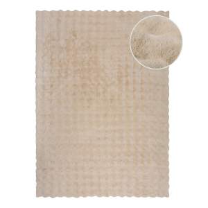 Krémová syntetická kožešina 80×150 cm Waffle Faux Fur – Flair Rugs
