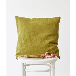 Lněný povlak na polštář 50×50 cm Moss Green – Linen Tales