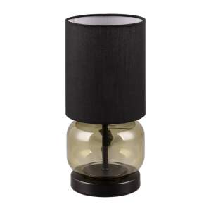 Zeleno-černá stolní lampa s textilním stínidlem (výška 28,5 cm) Elio – Trio
