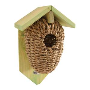 Ptačí budka z mořské trávy Esschert Design, výška 26.2 cm