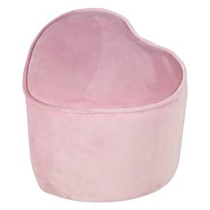 Světle růžový sametový dětský puf Lil Sofa – Roba
