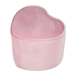 Světle růžový sametový dětský puf Lil Sofa – Roba