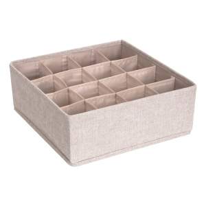 Béžový organizér do zásuvky s 16 přihrádkami Bigso Box of Sweden Drawer