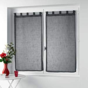 Antracitové záclony v sadě 2 ks 60×160 cm Zazy – douceur d’intérieur