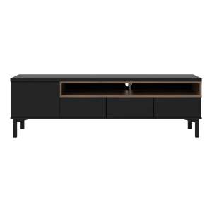 Černý TV stolek 156x48x48 cm Roomers – Tvilum