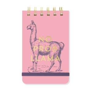 Zápisník 100 stránek formát A6 No Prob Lama – DesignWorks Ink
