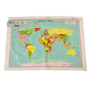 Bavlněná utěrka Rex London World Map, 50 x 70 cm