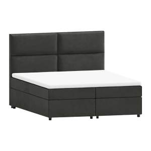 Tmavě šedá boxspring postel s úložným prostorem 140×200 cm Rico – Ropez