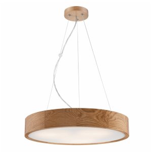 Hnědé závěsné svítidlo se skleněným stínidlem ø 47 cm Eveline – LAMKUR