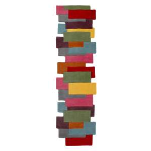 Barevný vlněný běhoun Flair Rugs Collage, 60 x 230 cm