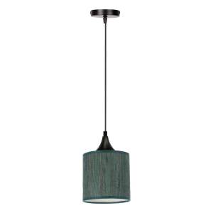 Tmavě zelené závěsné svítidlo s textilním stínidlem ø 15 cm Patti – Candellux Lighting
