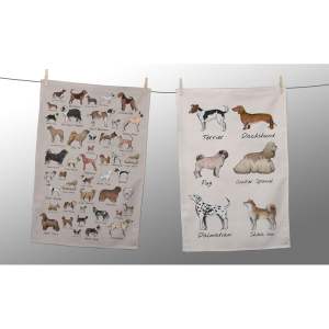 Sada 2 ubrousků Little Nice Things Dog Types, 47 x 65 cm