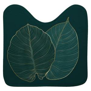Tmavě zelená WC koupelnová předložka 45×45 cm Jade – douceur d’intérieur