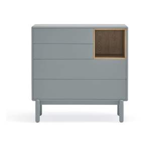 Modro-šedá nízká komoda 90×90 cm Corvo – Teulat