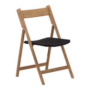 Dřevěná zahradní židle v černo-přírodní barvě Dandara – Kave Home