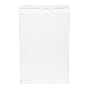 Bílý koš na prádlo s víkem Compactor Laundry Basket Linen, výška 60 cm