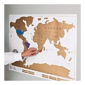 Stírací mapa 88×52 cm World Scratch Map – Ambiance