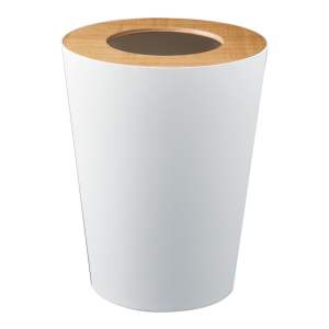 Bílý odpadkový koš YAMAZAKI Rin Round