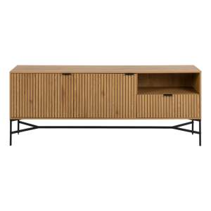Nízká komoda v dekoru dubu v přírodní barvě 180×70 cm Jaipur – Actona