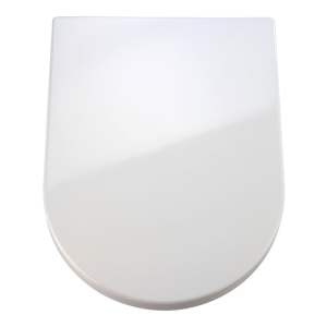 Bílé WC sedátko se snadným zavíráním Wenko Premium Palma, 46,5 x 35,7 cm