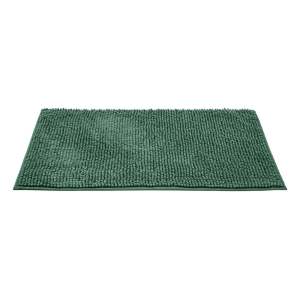 Tmavě zelená textilní koupelnová předložka 50×80 cm Chenille – Allstar