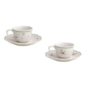 Bílé porcelánové šálky v sadě 2 ks na espresso 90 ml Nonna Rosa – Brandani