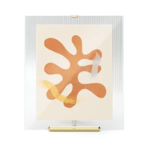 Skleněný stojací rámeček ve zlaté barvě 26×30,5 cm Flute – Umbra