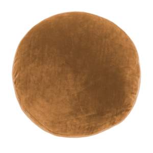 Oranžovohnědý dekorativní polštář z mikrovlákna Tiseco Home Studio Marshmallow, ø 40 cm