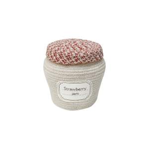 Krémový látkový dětský koš na hračky ø 20×23 cm Jam Jar – Lorena Canals