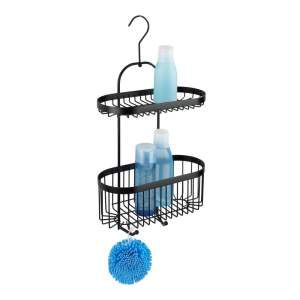 Černý závěsný košík Wenko Classic Plus 2 Tier Caddy