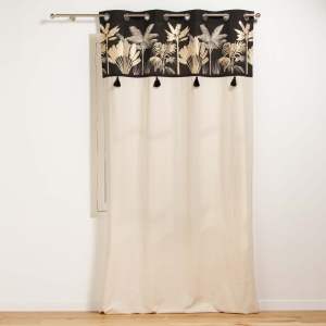 Černo-béžový závěs 140×240 cm Karaba – douceur d’intérieur