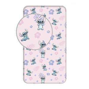 Jerry Fabrics Bavlněné napínací prostěradlo 90×200 + 25 cm – Lilo and Stitch "Pink"