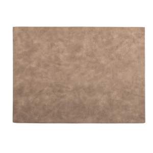 Hnědé prostírání z imitace kůže ZicZac Troja Rectangle, 33 x 45 cm