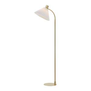 Stojací lampa v bílo-zlaté barvě (výška 145 cm) Mira – Markslöjd