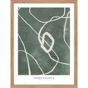 Obraz 32×42 cm Green Grafica – Malerifabrikken