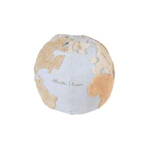 Modrý béžový dětský puf World Map – Lorena Canals