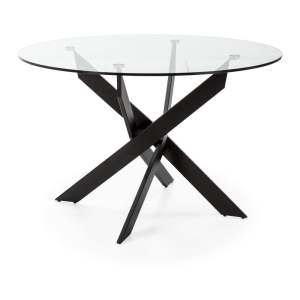 Kulatý jídelní stůl se skleněnou deskou 120×120 cm Ruth – Marckeric