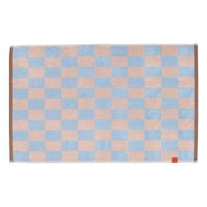 Modro-růžová koupelnová předložka z bio bavlny 50×80 cm Retro – Mette Ditmer Denmark