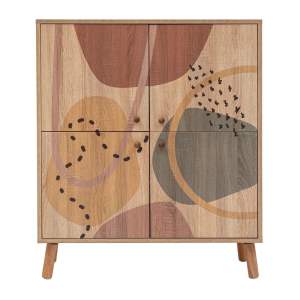 Skříňka v dekoru dubu v přírodní barvě 95×111 cm Multilux – Kalune Design