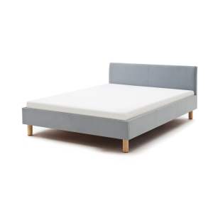 Modrošedá čalouněná jednolůžková postel 120×200 cm Lena – Meise Möbel