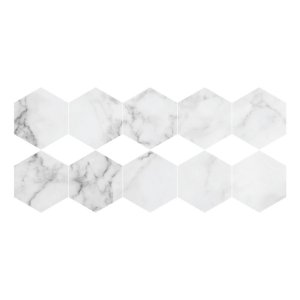 Sada 10 samolepek na podlahu Ambiance Hexagon