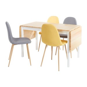 Set jídelního stolu Brisbane a čtyř jídelních židlí Lissy – Bonami Essentials