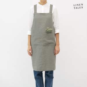Lněná zástěra Khaki – Linen Tales