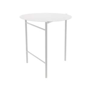 Bílý kovový kulatý jídelní stůl ø 70 cm Disc – Zone