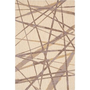 Béžový vlněný koberec 133×180 cm Sticks – Agnella